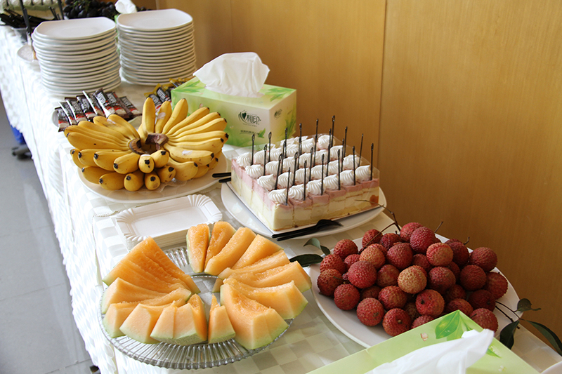 济南天业公司为远道而来的沃家人筹办精彩茶歇。